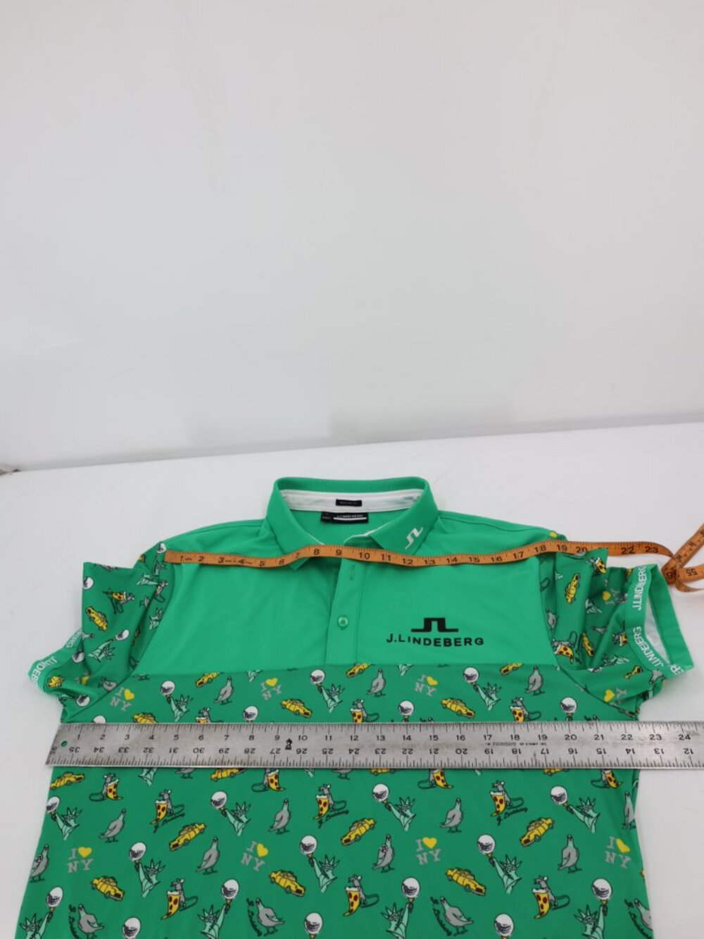 J Lindeberg Polo Shirt Mens Large Jeff Golf Pique Blarney New York Novelty Tour - Picture 14 of 14